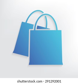 Shopping bag symbol design,clean vector