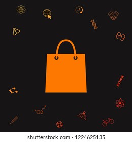 Shopping bag symbol. Graphic elements for your design