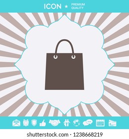 Shopping bag symbol. Graphic elements for your design