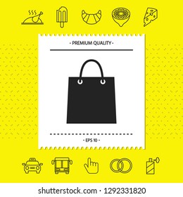 Shopping bag symbol. Graphic elements for your design