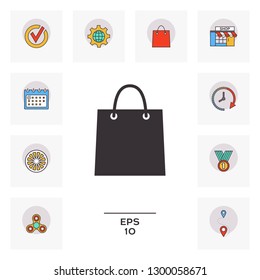 Shopping bag symbol. Graphic elements for your design