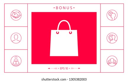 Shopping bag symbol. Graphic elements for your design