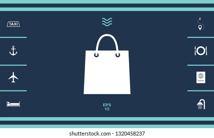 Shopping bag symbol. Graphic elements for your design