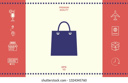 Shopping bag symbol. Graphic elements for your design