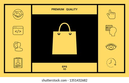 Shopping bag symbol. Graphic elements for your design