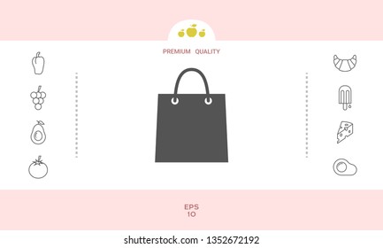 Shopping bag symbol. Graphic elements for your design