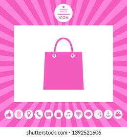 Shopping bag symbol. Graphic elements for your design