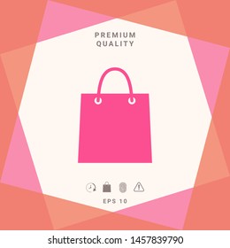 Shopping bag symbol. Graphic elements for your design