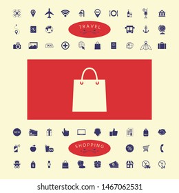 Shopping bag symbol. Graphic elements for your design