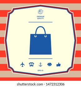 Shopping bag symbol. Graphic elements for your design