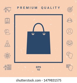 Shopping bag symbol. Graphic elements for your design