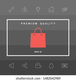 Shopping bag symbol. Graphic elements for your design