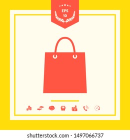 Shopping bag symbol. Graphic elements for your design