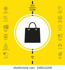 Shopping bag symbol. Graphic elements for your design