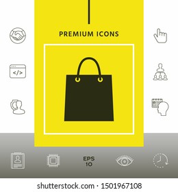 Shopping bag symbol. Graphic elements for your design