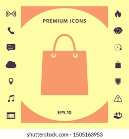 Shopping bag symbol. Graphic elements for your design