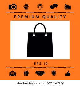 Shopping bag symbol. Graphic elements for your design