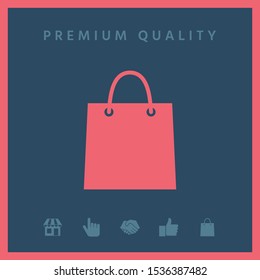 Shopping bag symbol. Graphic elements for your design