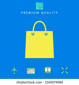 Shopping bag symbol. Graphic elements for your design