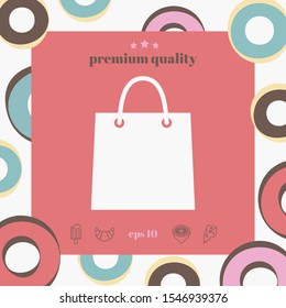 Shopping bag symbol. Graphic elements for your design