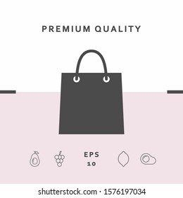 Shopping bag symbol. Graphic elements for your design