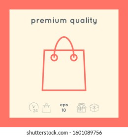 Shopping bag symbol. Graphic elements for your design
