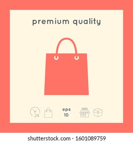 Shopping bag symbol. Graphic elements for your design