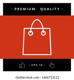 Shopping bag symbol. Graphic elements for your design