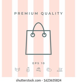 Shopping bag symbol. Graphic elements for your design