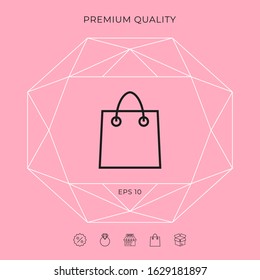 Shopping bag symbol. Graphic elements for your design