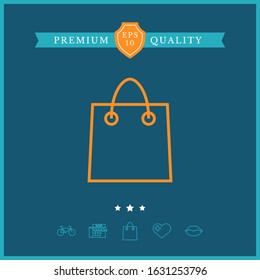 Shopping bag symbol. Graphic elements for your design