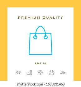 Shopping bag symbol. Graphic elements for your design
