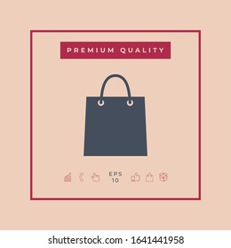 Shopping bag symbol. Graphic elements for your design