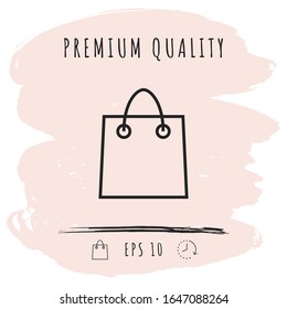 Shopping bag symbol. Graphic elements for your design