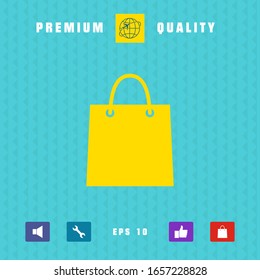 Shopping bag symbol. Graphic elements for your design
