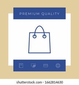 Shopping bag symbol. Graphic elements for your design