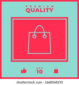 Símbolo de bolsa de compra. Elementos gráficos para el diseño