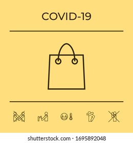 Shopping bag symbol. Graphic elements for your design