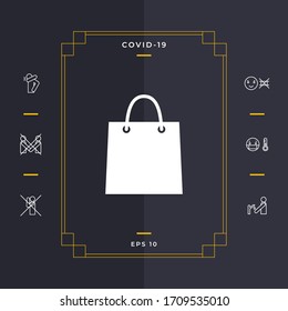 Shopping bag symbol. Graphic elements for your design