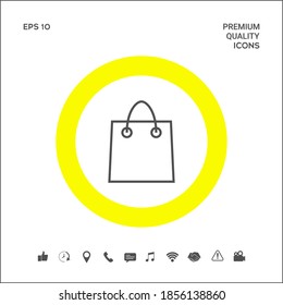 Símbolo de la bolsa de compras. Elementos gráficos para su diseño