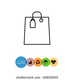 Shopping bag with tag