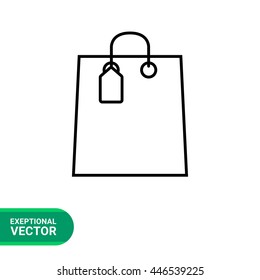 Shopping bag with tag