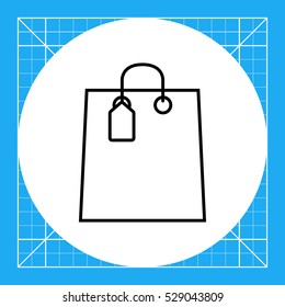 Shopping bag with tag