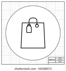Shopping bag with tag