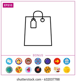 Shopping bag with tag