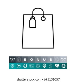 Shopping bag with tag