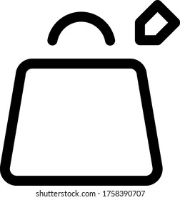 vectores de icono de etiqueta de bolso de compra para web y aplicaciones