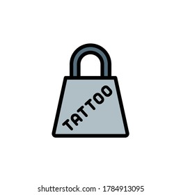 Shopping bag, tattoo icon. Simple color with outline vector elements of tattooing icons for ui and ux, website or mobile application