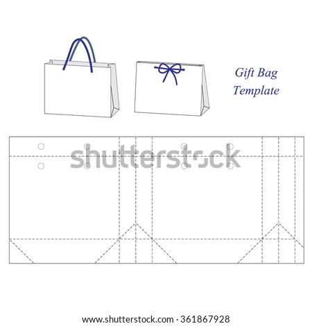 Shopping Bag Template Blank Vector de stock (libre de regalías