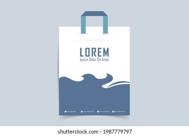 Shopping Bag Template. Paper Bag Design. Shopping Bag Mockup. shopping product package for corporate brand template. Vector illustration